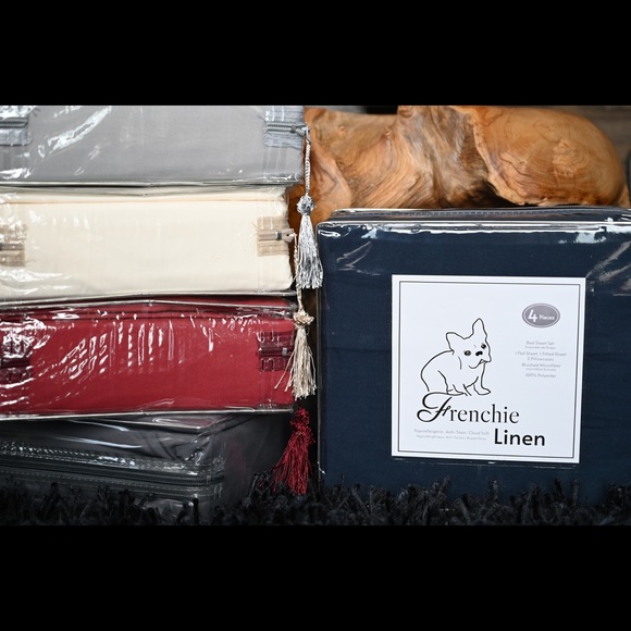 Brand New Frenchie Linen 4 Piece Bedsheet Set - Picture 3 of 6